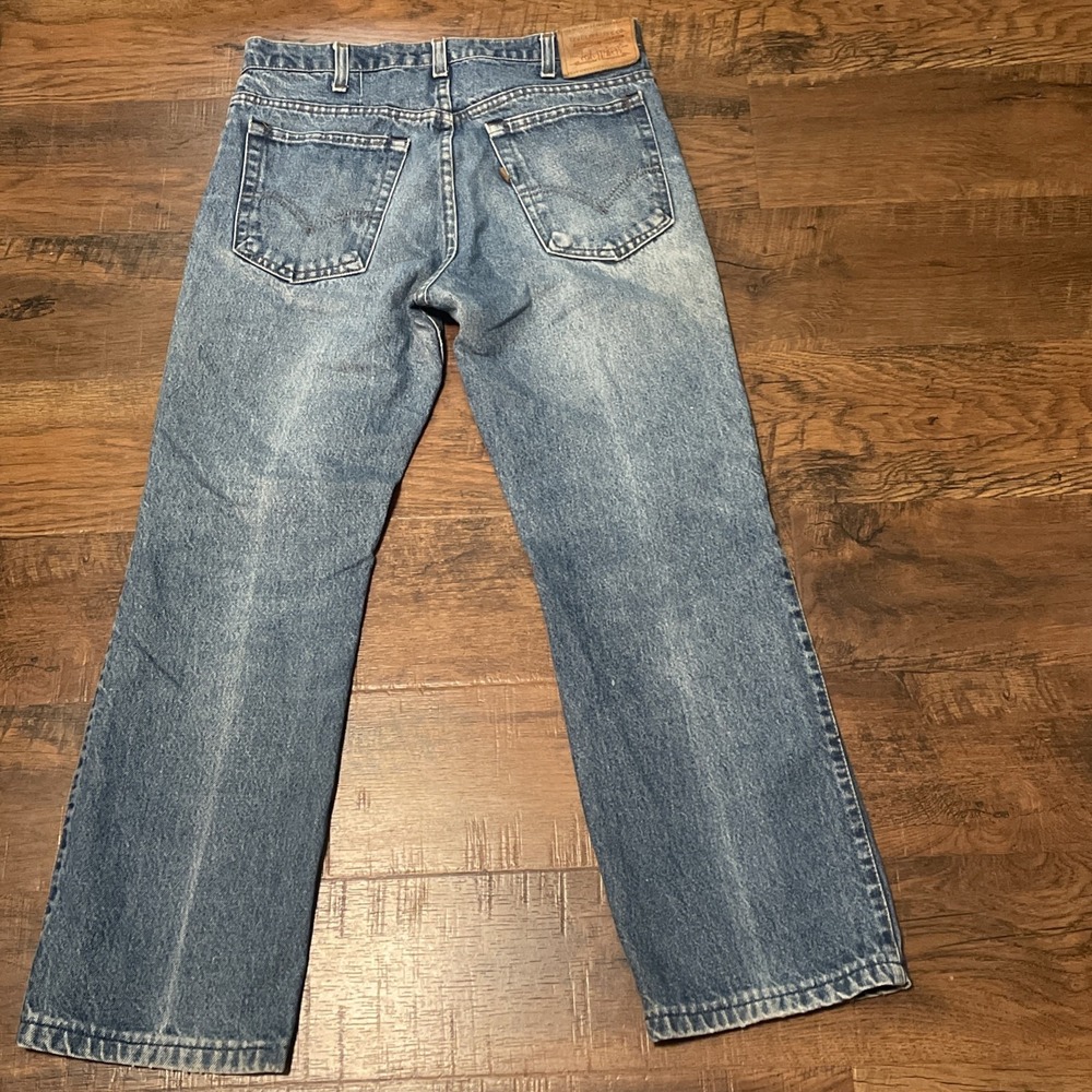 Vintage Rare Leather Tab Levi's For Men With "A Skosh More Room" Size 32x29 - Picture 4 of 8